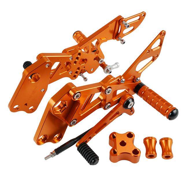 Motorcycle Footrest Kit Adjustable Rear Sets for KTM RC 125 200 390