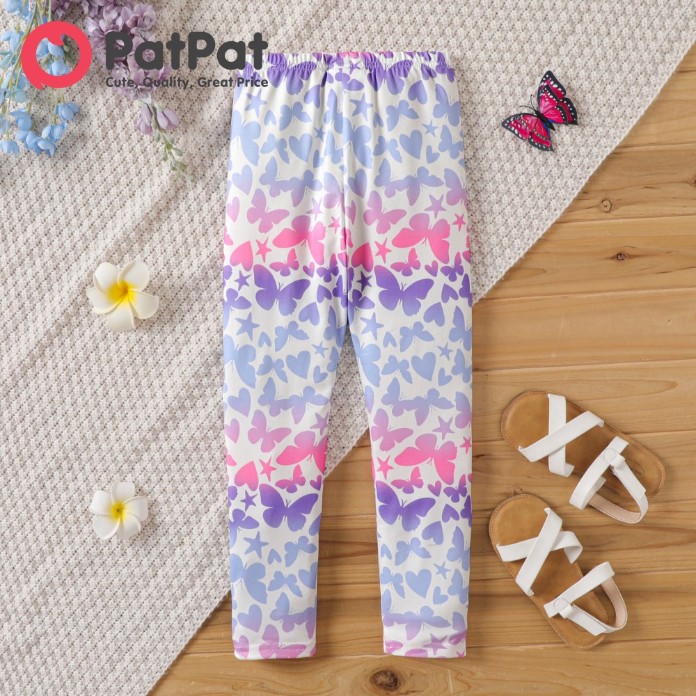 PatPat Kid Girl Allover Butterfly Pattern Leggings