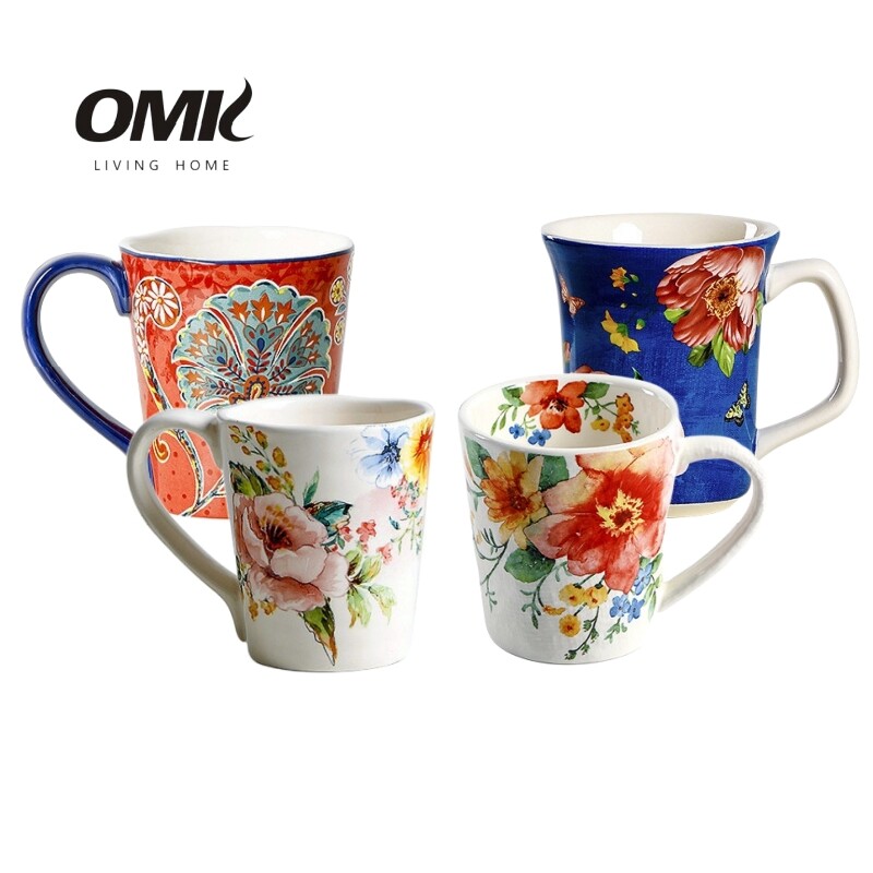 OMK 4pcs set of American ceramics Mugs coffee cup
