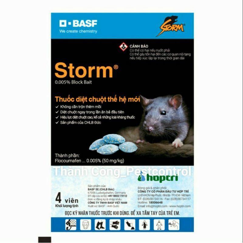 Thuốc diệt chuột Storm gói 4 viên