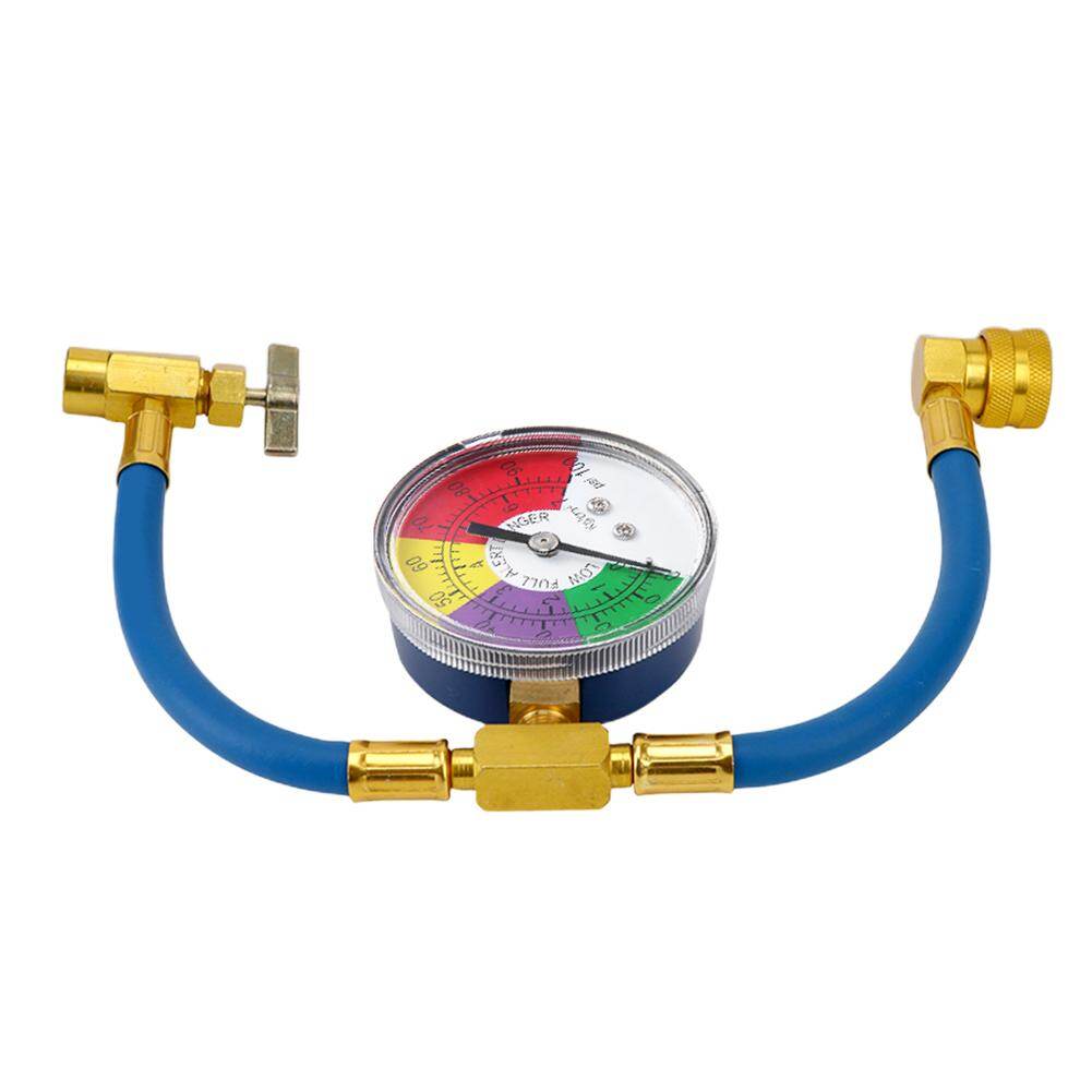 R134A Air Conditioner Gas Cooler with Measuring Gauge Air Conditioner Gas Charging Hose Refrigerant Gas Refill for Car Automobile