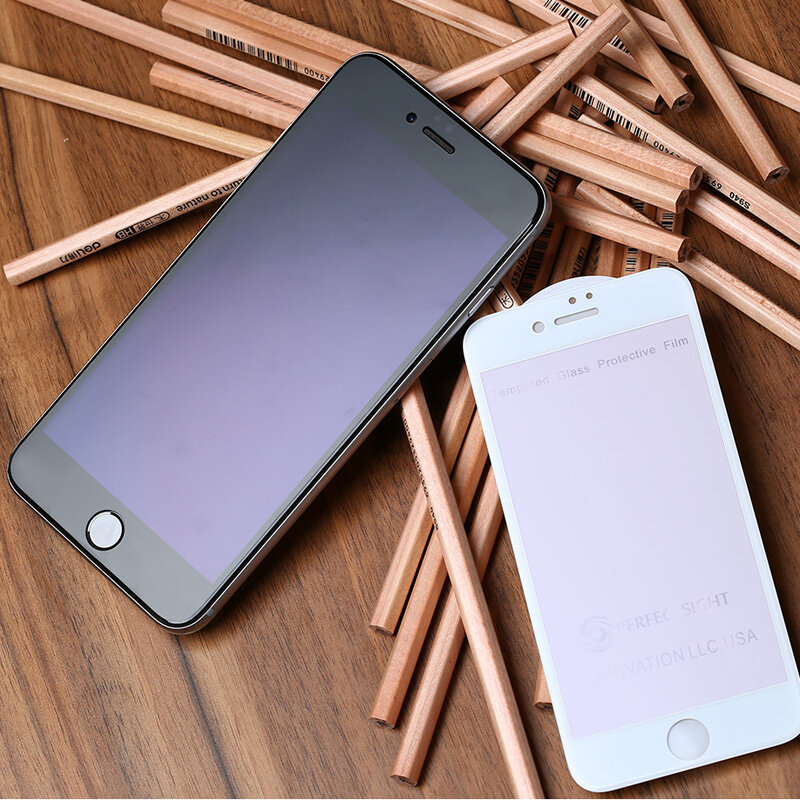 Miếng Dán Bảo Vệ Màn Hình Bằng Kính Cường Lực Toàn Màn Hình Màu Trắng Cho iPhone 6 6S Plus 7 8 7 + 8 + iPhone SE 2020 Miếng Dán Bảo Vệ Màn Hình