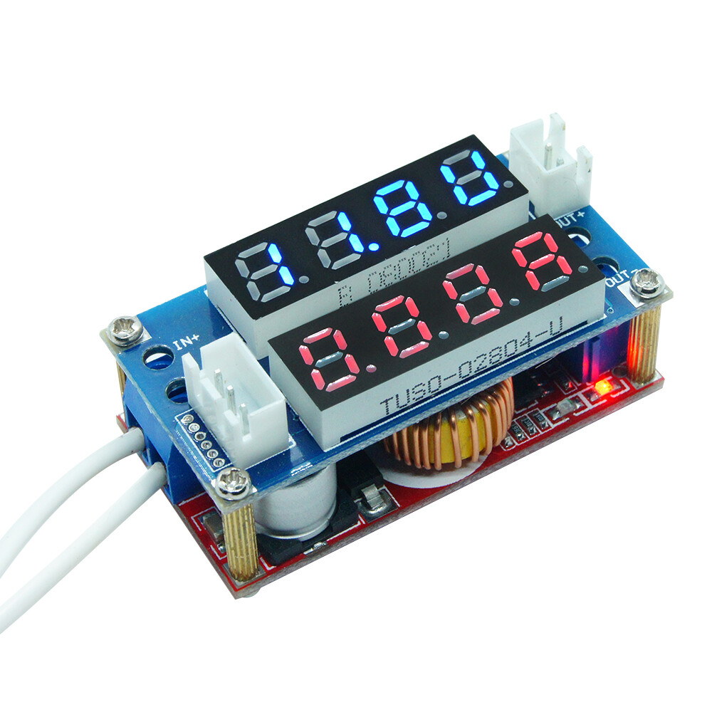DM XL4015 DC-DC buck converter module 5A 75W four-bit display Constant current constant voltage buck power module DC5V-35V red display