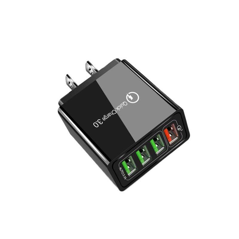 Giá 30W QC 3.0 Sạc Nhanh 4 Bộ Chia Cổng USB Bộ Sạc Gắn Tường Bộ Chuyển Đổi Điện US EU Phích Cắm Chuẩn Anh Quốc