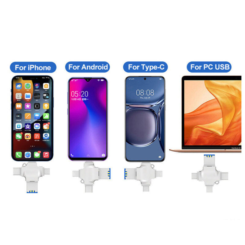 Bộ Chuyển Đổi 4 Trong 1 Đầu Đọc Thẻ Thẻ Micro Usb 3.0 Micro Sd Đến Đầu Đọc Thẻ Usb Đầu Đọc Thẻ Bộ Chuyển Đổi Otg Tương Thích Cho Iphone