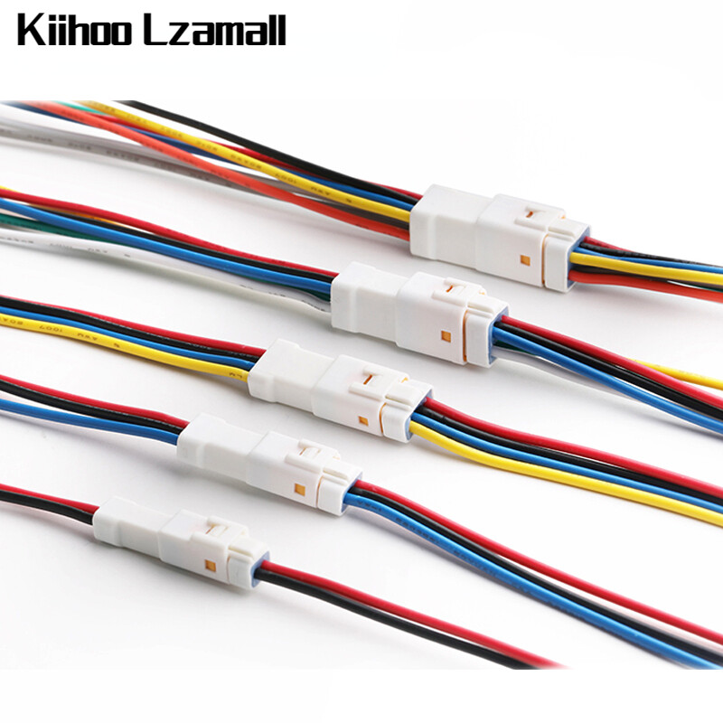 5sets 2 3 4 6 8 Pin JWPF 0.7MM Auto Waterproof Electronic Micro Connector With Cable Butt Plug Wiring Harness For Benz BMW JST-02T