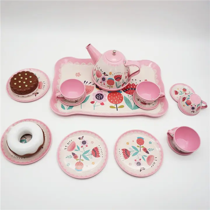 kids tin tea set