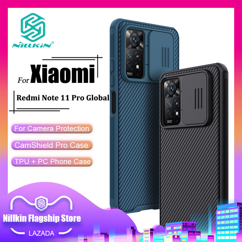 Nillkin fashion camera protect case for xiaomi redmi note 12 pro 4g note 11 pro note 11 pro 5g note 11e pro 5g phone cases business tpu + pc camera protect shockproof privacy back cover