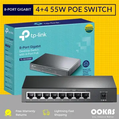 TP-LINK 8-PORT Gigabit Desktop Network Ethernet LAN Switch with 4-Port PoE TL-SG1008P