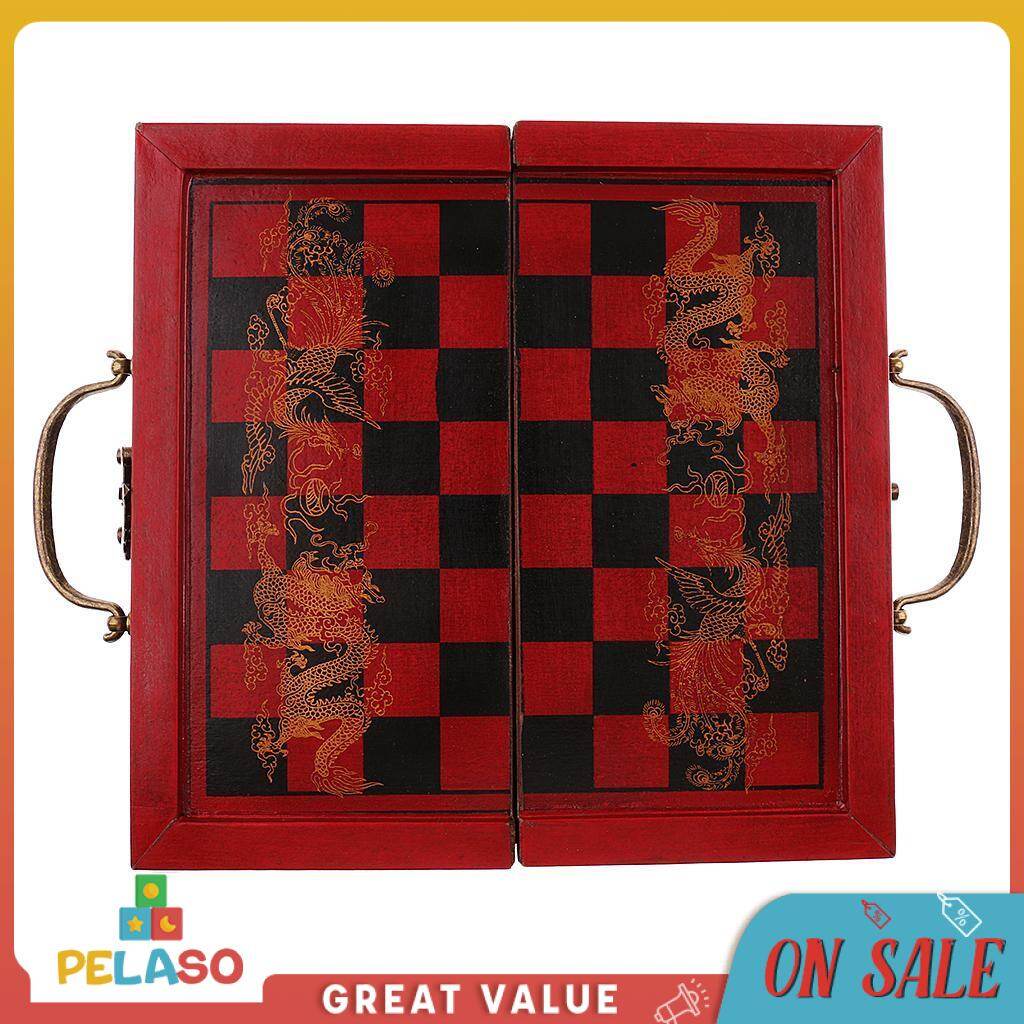 Pelaso 32pcs/set Chinese Chess Wooden Table Board Pieces Collectibles Gifts