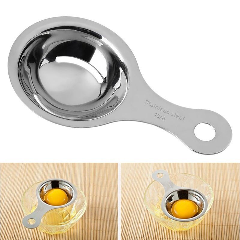 Dụng Cụ Tách Lòng Trắng Trứng Bằng Thép Không Gỉ Dụng Cụ Lọc Lòng Đỏ Trứng Phụ Kiện Nhà Bếp Muỗng Phễu Tách Dụng Cụ Chia Trứng