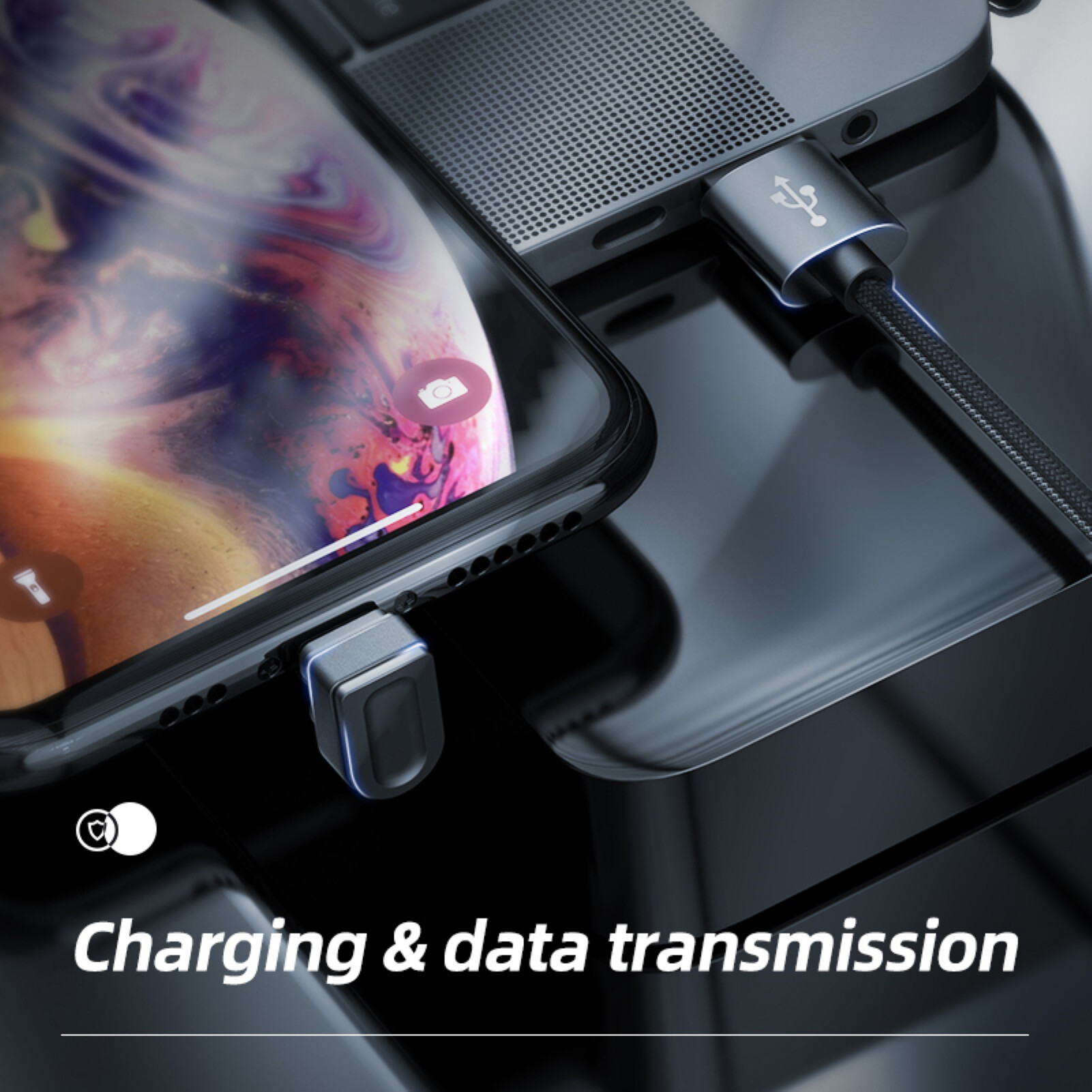 U-shaped Micro USB Type-c Mobile Phone Game Nylon Woven Fast Charging CableCharging Cable Elbow Mobile Game Data Cable Usb-C Mobile Phone Universal U-Shaped Cable