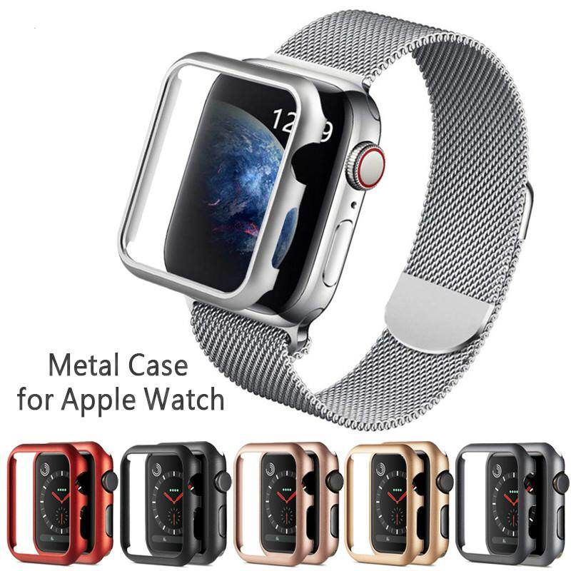 Hard Metal Case Protector Shell for Apple Watch Series 45mm 41mm 42MM 38MM 40MM 44MM Frame Cover Aluminium Bumper for Iwatch 9 8 7 6 5 4 3 2 1