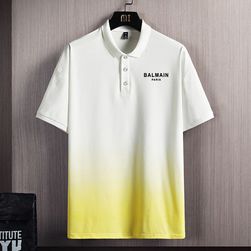 Lemongrass Lady White Placket Polo Original BALMAINˉPARIS Mens