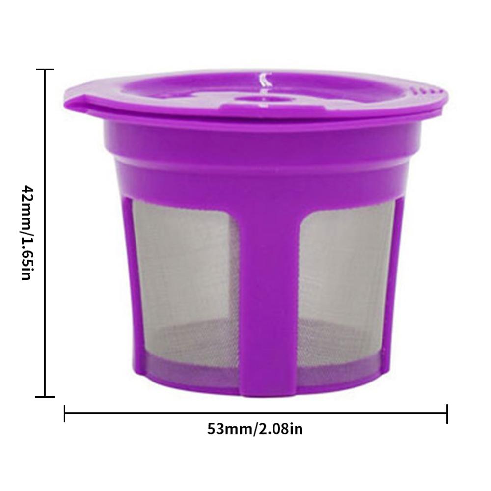 3/6PCS Coffee Pod Filled Capsule Cup Stainless Micro Mesh Reusable Cup Strainer for Keurig 2.0 1.0 Mini Plus