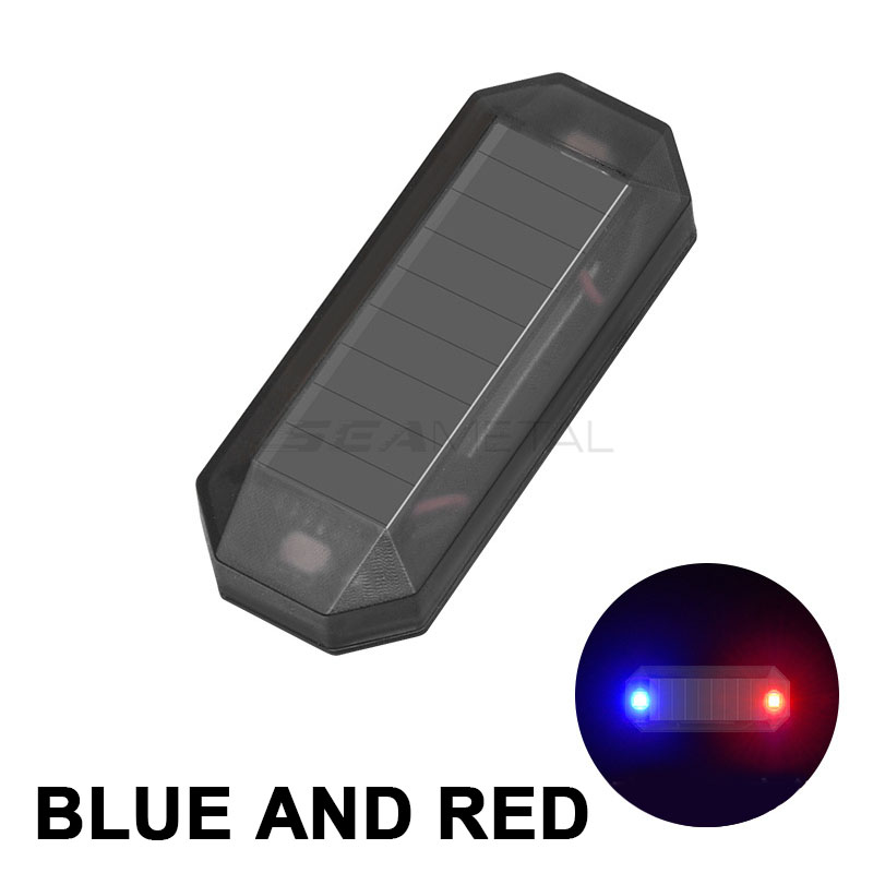 SEAMETAL Car Solar Warning Light Flashing Light Mini Led Light Universal For Car Motorcycle LED Rear Strobe Light
