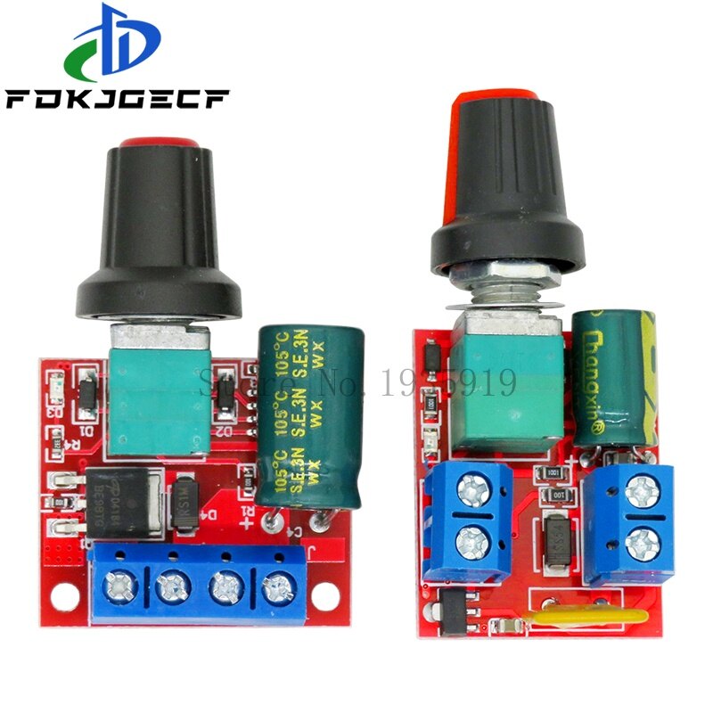 Mini DC-DC 4.5V-35V 5A 90W Tốc độ động cơ PWM một chiều điều khiển mô-đun điều khiển Bộ điều tốc điều chỉnh bảng chuyển đổi 12V 24V pn35 mạch tích hợp