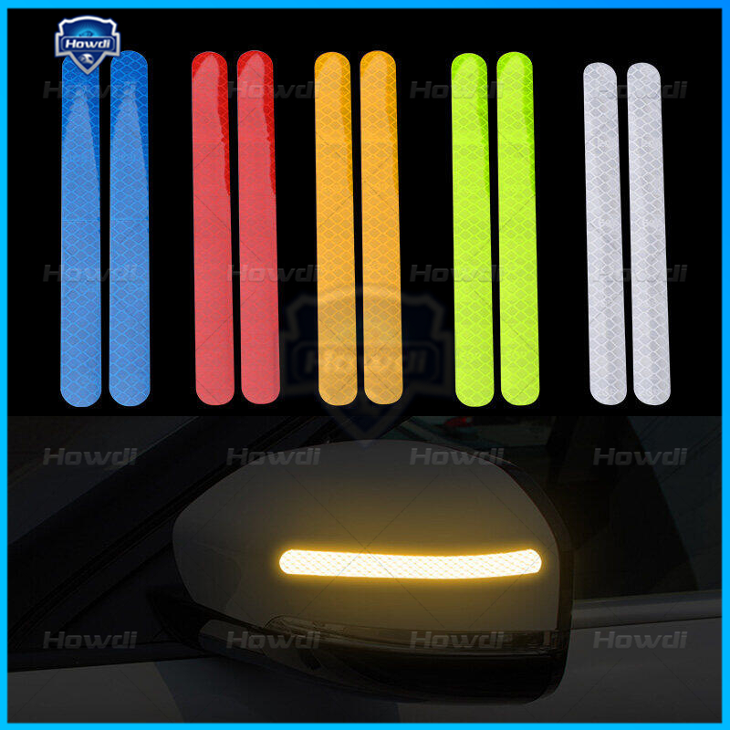 1 Pair Car Rearview Mirror Reflective Sticker Car-styling Safety Warning Reflective Sticker Car Rearview Mirror Decorative Strip
