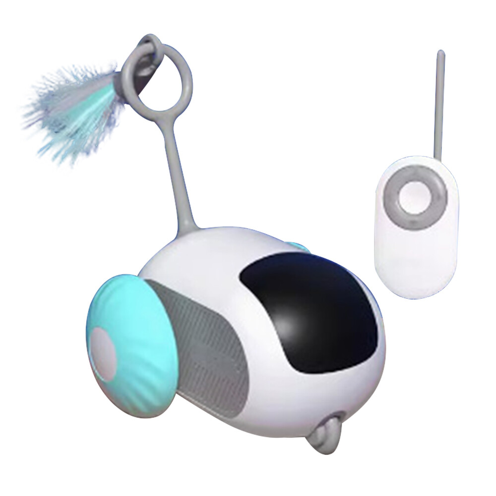 KEBETEME Remote Smart Cat Toy Rechargeable Smart Interactive Cat Toy 360° Automatic Running Car Toy