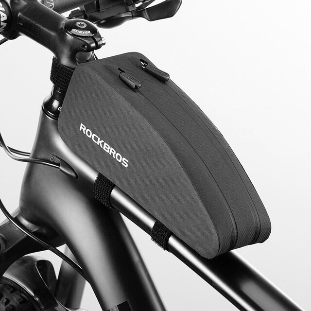 ROCKBROS Bicycle Bag Rainproof Top Front Tube Parcel Big Capacity Nylon Ultralight Portable Doube Zipper Pocket