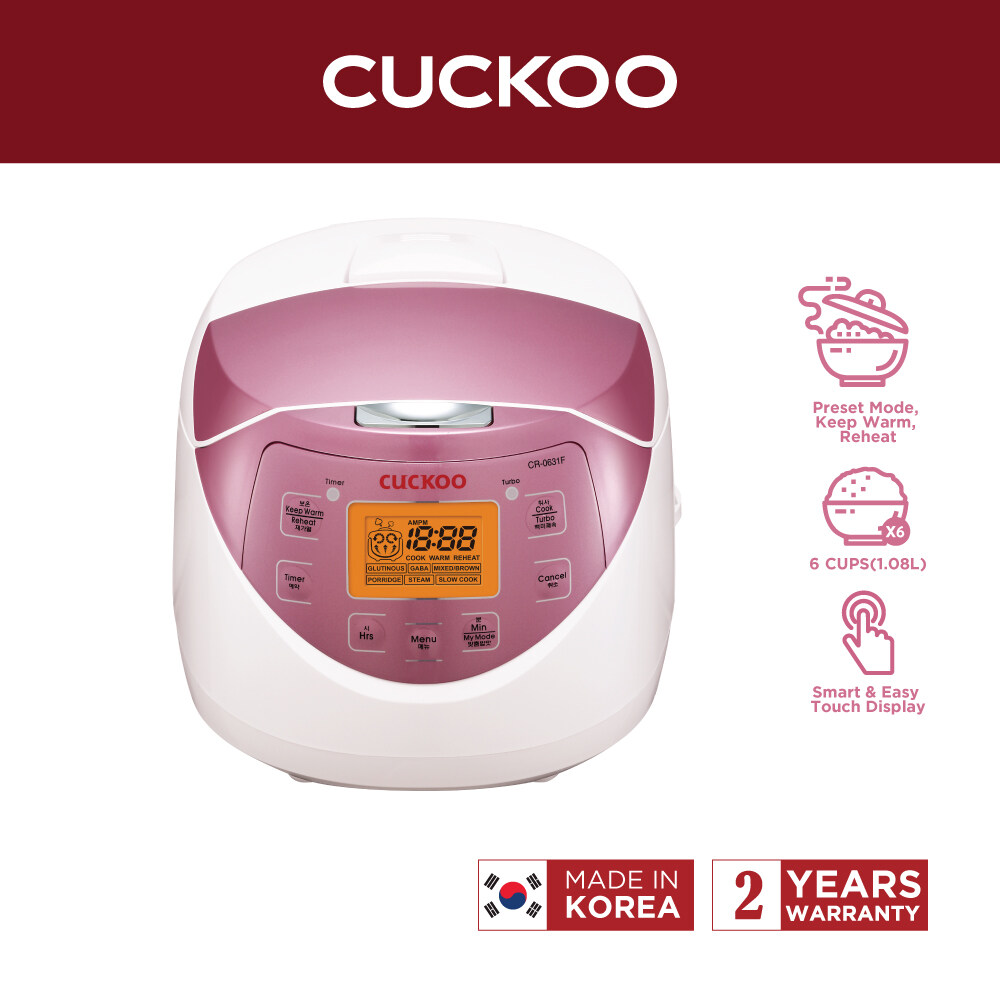 Cuckoo CR0631F 1.08 Liter Multifunctional Fuzzy Logic Rice Cooker
