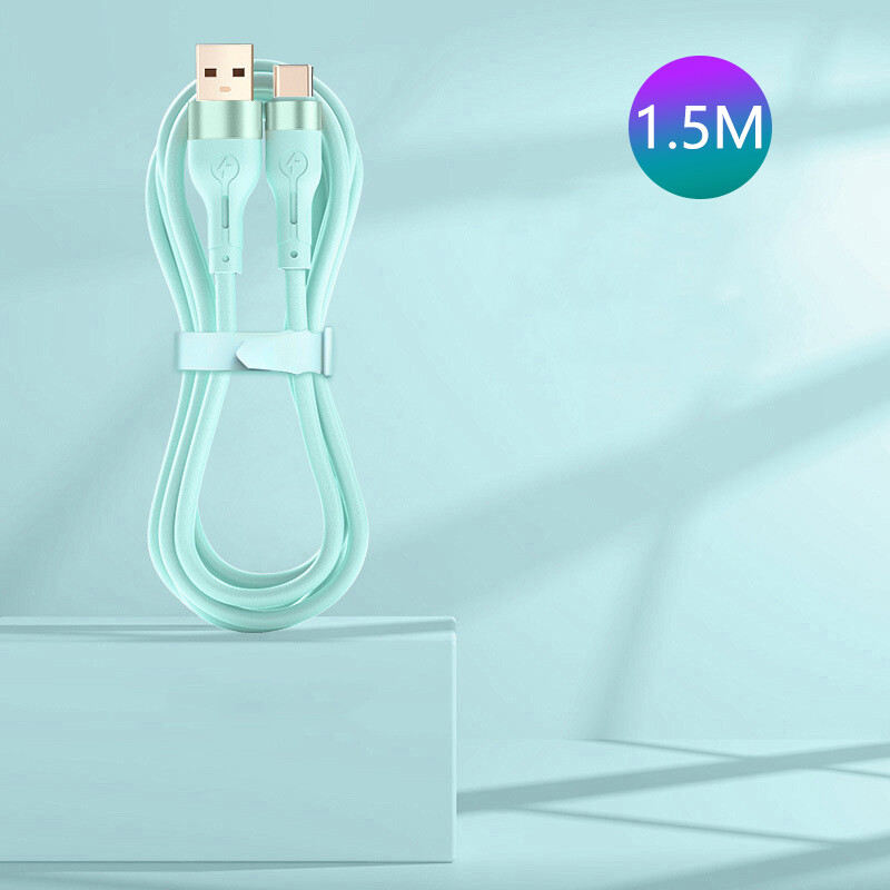 VAORLO Original 100W Fast Charging Cable USB-A Type C Micro Lightning Skin-friendly Silicone Data Transmission Line Compatible with iPhone IOS For Huawei Phone Charger Wire