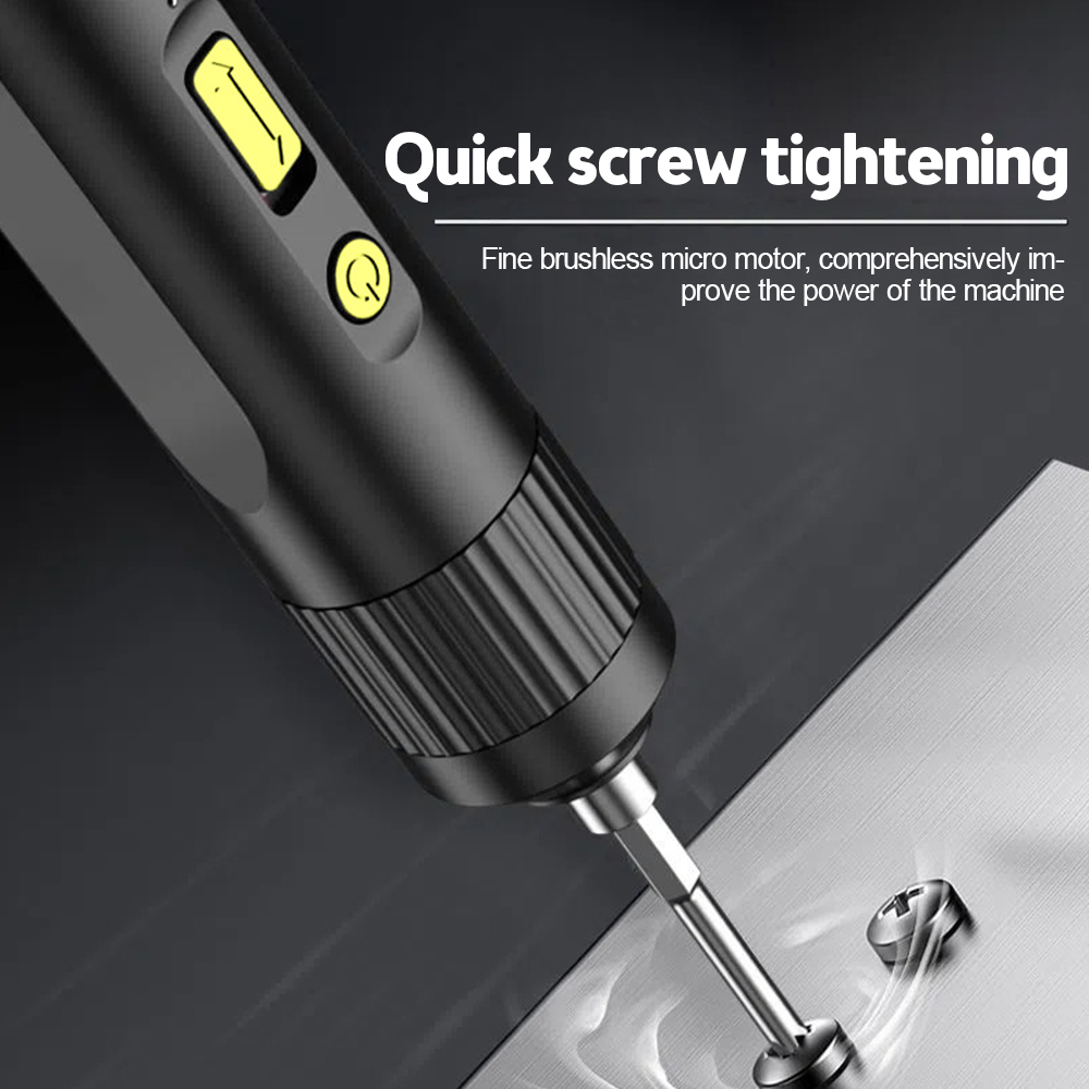 Diyiot 4V Cordless Electric Screwdriver Kit USB Rechargeable Lithium ion Batt Screwdriver Bits Power Screwdriver