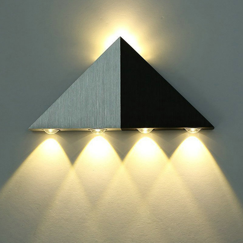 Wall Lamp 3W Led Triangle Colorful Lantern Corridor Light Sconces Wall Lighting Decoration Geometry Wall Light Led Wall Light for Livingroom Room Indoor Outdoor