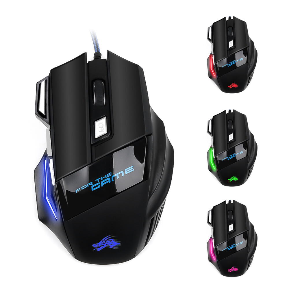 Kebidumei USB Wired Mouse 2400 DPI LED Colorful Computer Gaming Mouse Professional