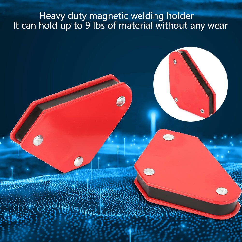 4pcs 9LB Angle Soldering Locator Ma-gnetic Ma-gnet Corner Arrows Welder Welding Holder Tool