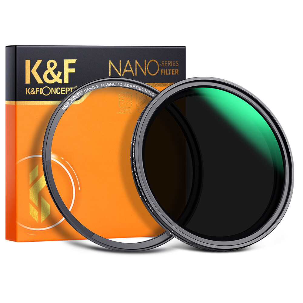 K&F Concept Magnetic ND8-ND128(3-7 Stop) Fader ND Filter Lens Neutral Density Variable Multiple Layer Coated 49mm 52mm 58mm 62mm 67mm 77mm 82mm for Camera Lens