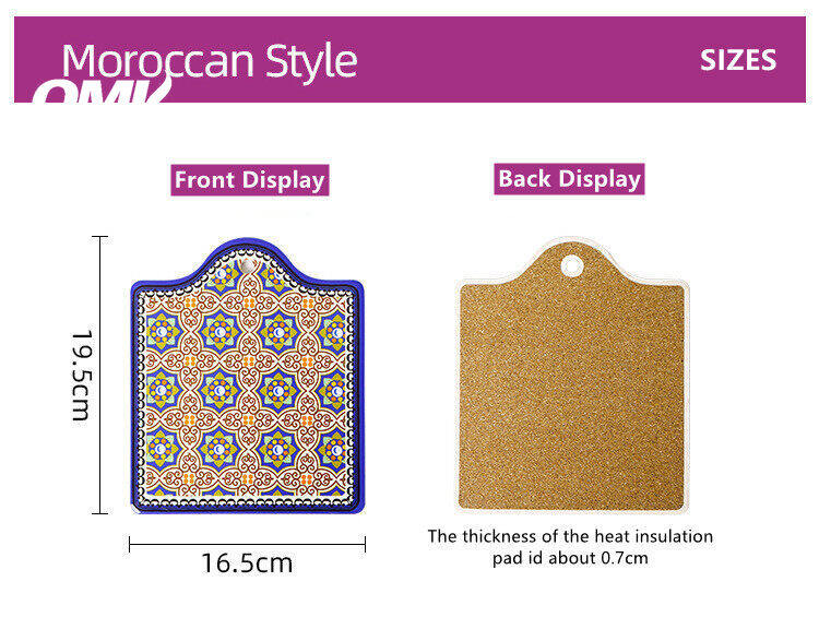 OMK Bohemian style ceramic table mat matte plate placemats & Coasters