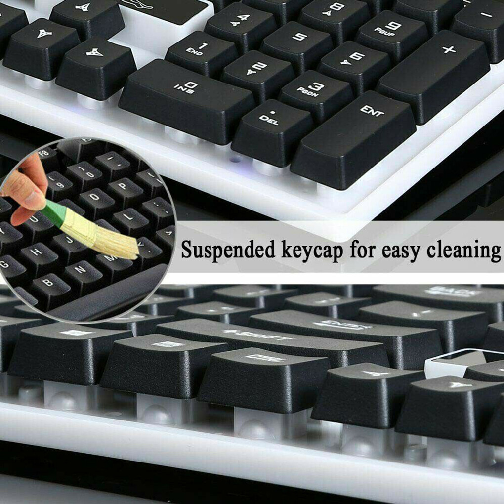 G21 USB Wired Keyboard Mouse Set LED Color Backlight Gaming Computer Mouse Keyboard