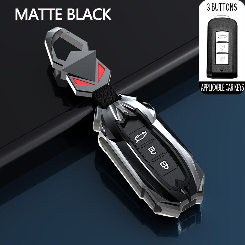 Key Case Fob Shell Cover For Mitsubishi L200 ASX Outlander Eclipse Cross Pajero Sport Lancer Accessories Car-Styling Keychain