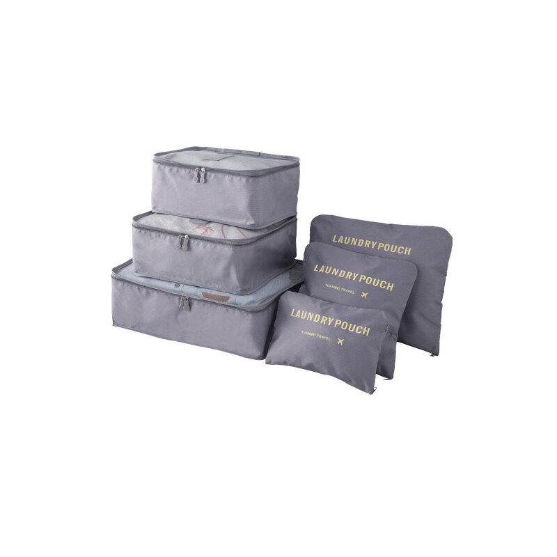 Travel bag 6-piece set Oxford cloth storage bag, underwear bra organizing bag, shoe storage bag 6-piece set