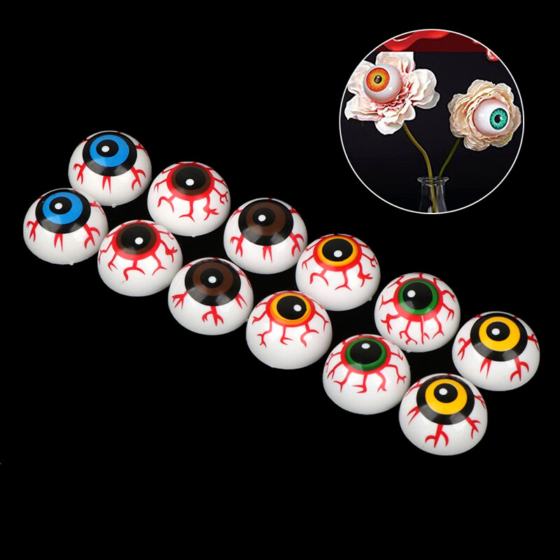 Flash Sale 1Pair Halloween Scary Eyeball Plastic Half Eyeball for Party