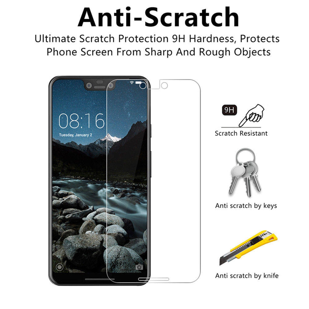 2 Pieces 2.5D Ultrathin Tempered Glass Film For Google Pixel 3 3XL Screen Protector Film