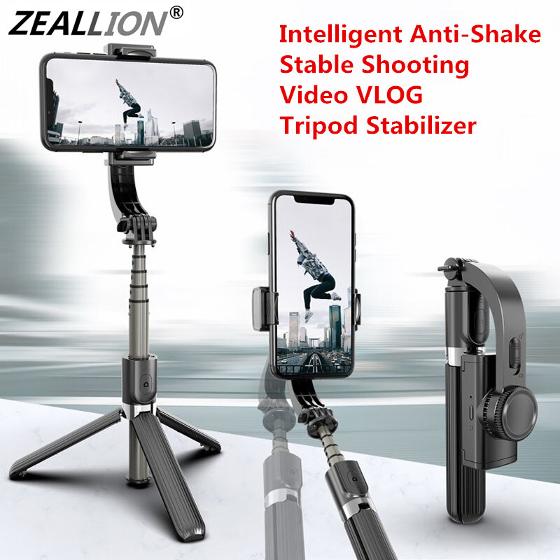 Zelion Ổn Định Cầm Tay Chống Rung Gậy Selfie Chân Máy Điều Khiển Từ Xa Bluetooth Giá Đỡ Selfie 360 ° Có Thể Điều Chỉnh Vlog Live Show Dành Cho iPhone Xiaomi Samsung Vivo Oppo Realme