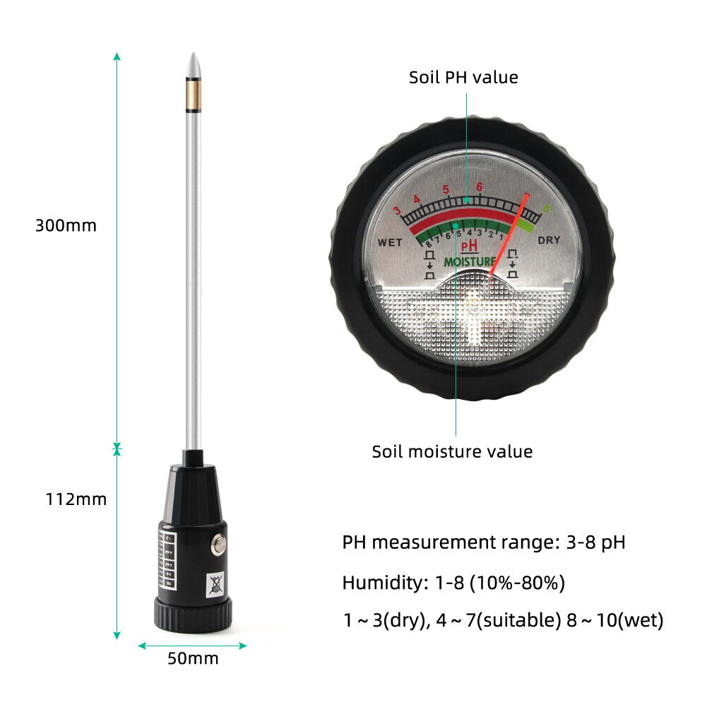 Máy Đo Độ Ẩm Yieryi Cho Đất, Máy Phân Tích Độ Ẩm, Độ Ẩm, Đất, 3-8, PH 1-8, Độ Ẩm