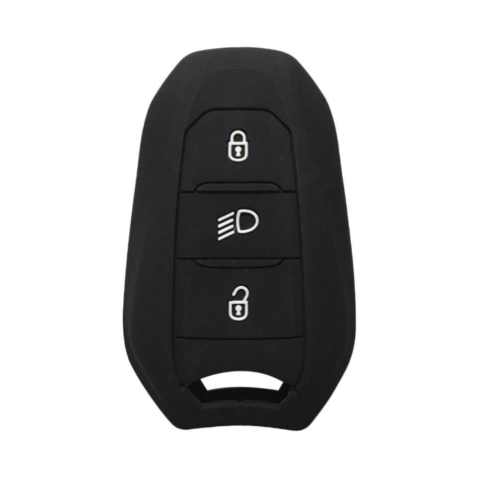 3 Buttons Bag Silicone Cap Car Key Cover For Peugeot 2008 308 508 3008 408 4008 Case Car Key Silica Gel Fob Protector Holder Set