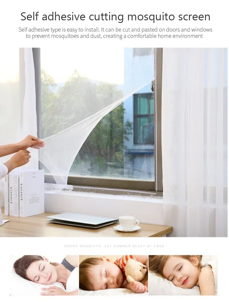 Tự làm chống muỗi Bug tự dính Net Rèm vô hình đơn giản lưới màn che cửa sổ màn chống muỗi