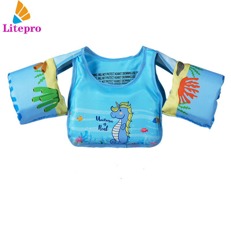 Litepro Life Jacket With Arm Ring Cartoon Children Life Vest For Swimming Beginner