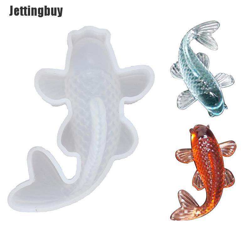 [Jettingbuy] 3D Lucky Koi Fish Silicone Mold DIY Resin Casting Art Jewelry Making Craft Epoxy