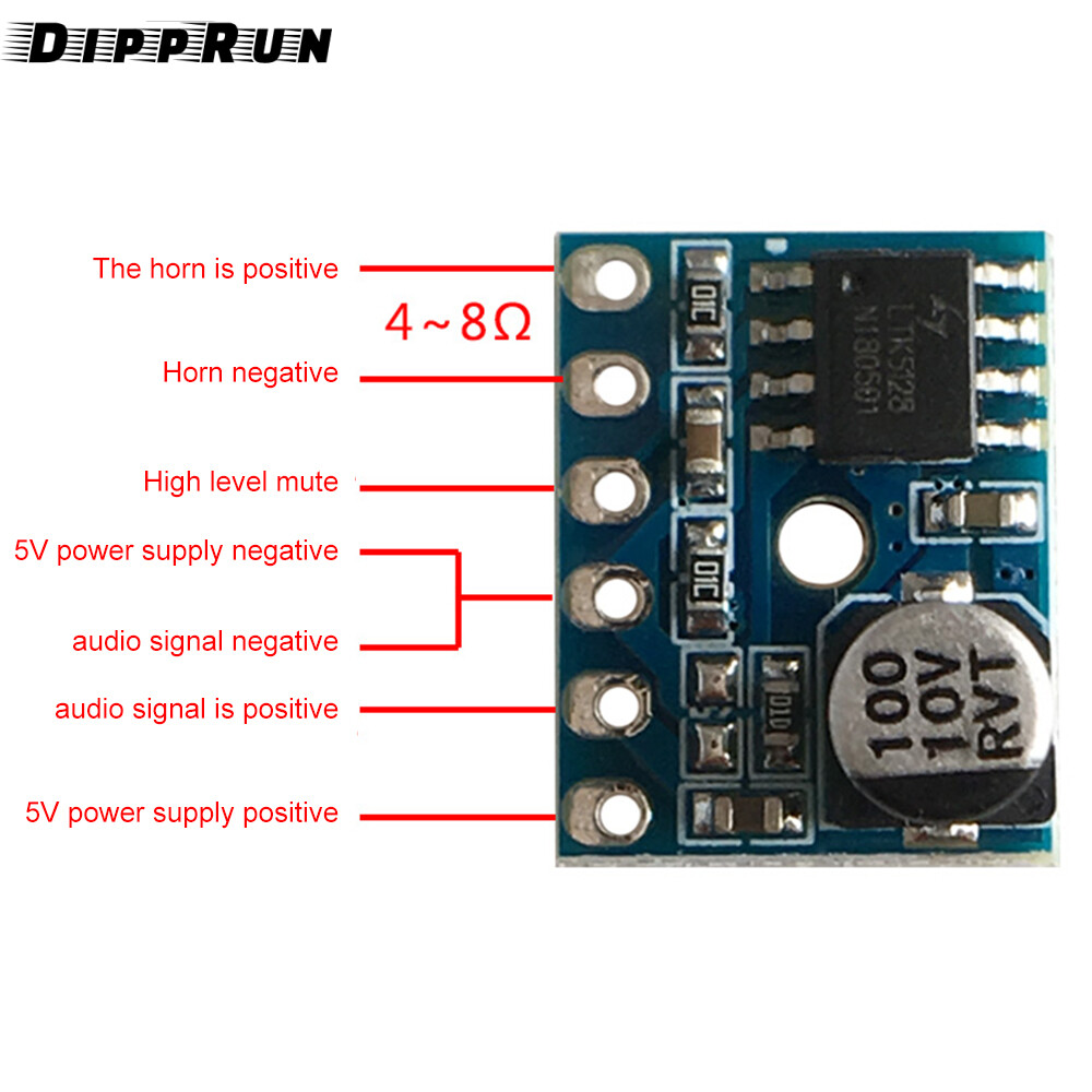 DIPPRUN 5W 5128 Mini Class D Module Digital Amplifier Board Mono Audio Power Amplifier Board Digital Single Channel Power Amplifier Board vs88715v Low Distortion Low Noise
