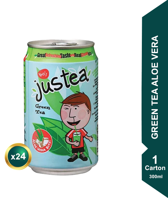 24x【Yeo's Justea】White Grape/Green Tea With Aloe Vera300mlAnggur