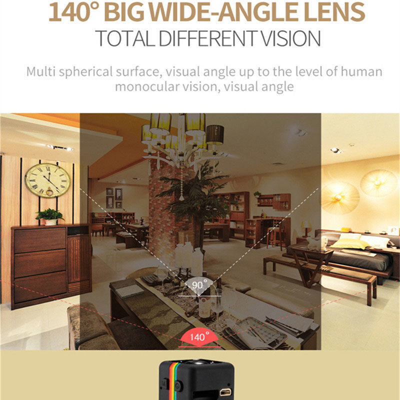 [Echolic] Sq11 HD Máy ảnh Mini Camera giấu kín Camera CCTV kết nối với điện thoại di động nhìn trong đêm máy ảnh 360 Camera hành động Camera gián điệp DVR cho Xe Hơi Máy quay đầu ghi video nhỏ trong nhà giám sát video máy ảnh [có sẵn trong kho]