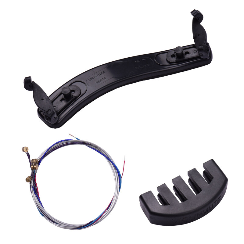 Violin Shoulder Rest Mute Strings Set Violin Part Replacement Kit for 3/4 4/4 Violins Malaysia