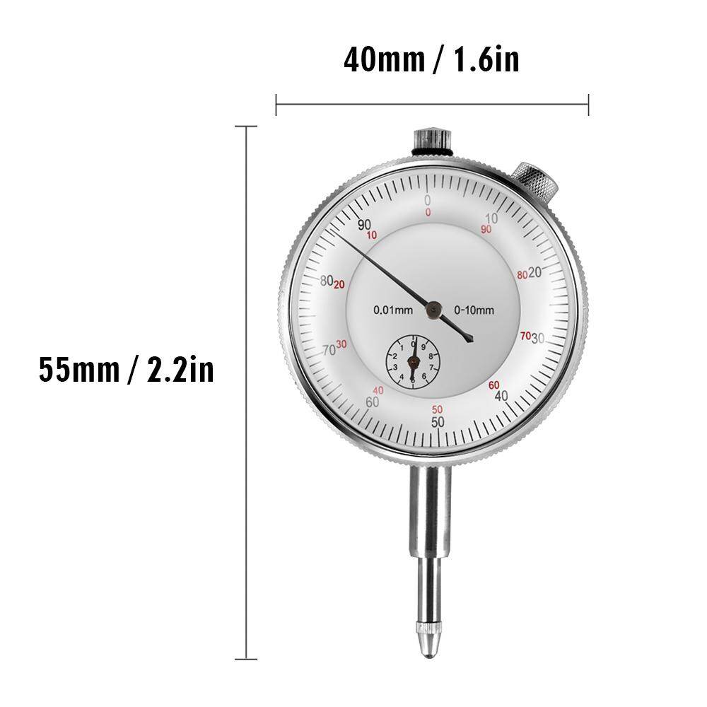 Metal Round Dial Indicator and Mini Flexible Magnetic Base Holder Bracket Tool Kit