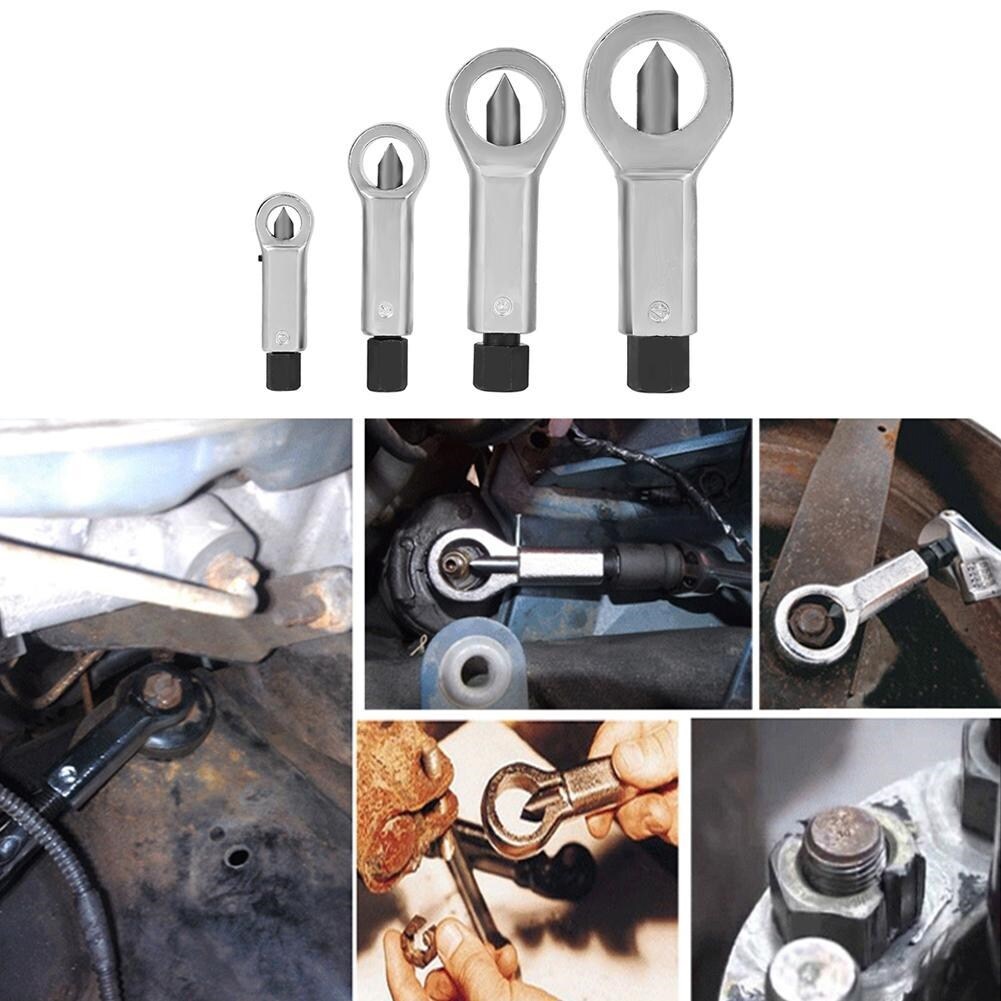 9 12mm Nut Extractor Splitter Cracker Remover Tool Set Rust Nut Removal Puller Damaged Screw Repair Hand Tools Professional  04