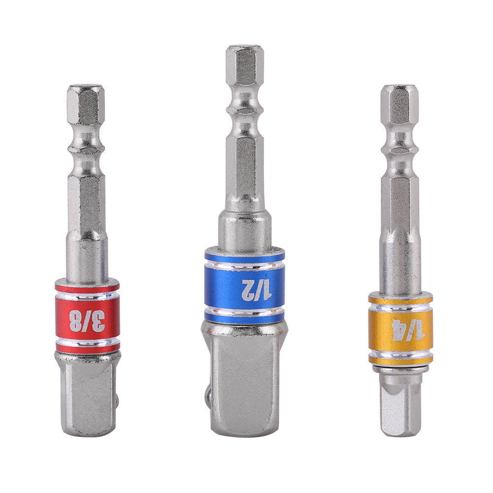 3 Cái Ổ Cắm Tuốc Nơ Vít Điện Đầu Chuyển Đổi Thanh Nối Dài Thân Lục Giác 1/4 Inch Tua Vít Ổ Cắm Điều Khiển